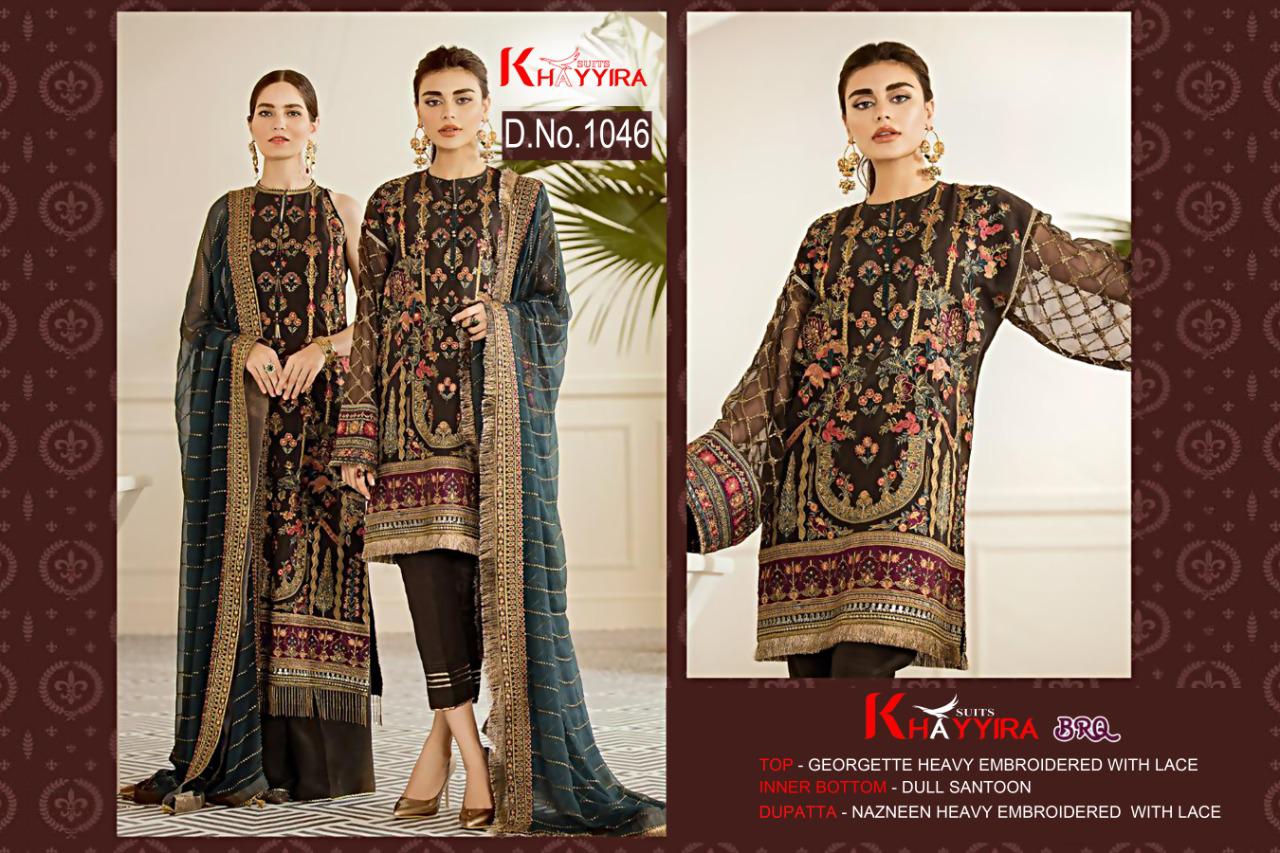 PAKISTANI SUITS D NO 1046 BY KHAYYIRA